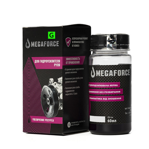 Присадка для восстановления гидроусилителя рулевого управления MEGAFORCE Power Steering Restore G, 60 мл